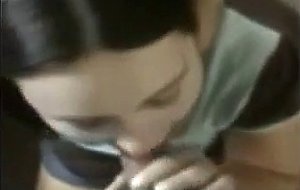 Shy chubby teen sucks cock & takes cumshot
