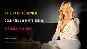 Glam MILF British Accent Cigarette Review | Talking 100s Smoking Video | Housewife Heels - Miss Lulu Leather - MP4 HD