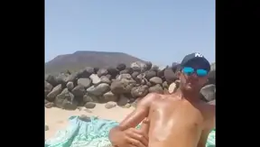 Barefoot Pleasure on Golden Sand: Horny Nude Gays Jerking Off in Sunshine – 18+