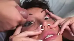 Voluptuous ebony stacked melons love many cocks