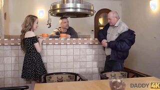 DADDY4K. Pussy of stepsons gf from Latvia makes older man