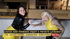Louise and Fermans Enjoy a Private Latrines (1080 EN SUB) - Pee - Toilet Slavery - Toilet Humiliation - Domination