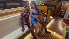 On the Miami waters, Valerie Kay enjoys her BBC time in the yacht