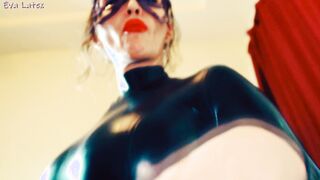 Fem Dom Bondage Cougar Girlfriend Eva Rubber Bombshell BONDAGE Kink Heels Vibrators Long Butt Old Domina