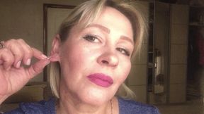 My earrings caress the holes in my ears in the front and in the back MP4(