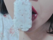 ASMR Icecream Popsicle Licking/Eating (Mini Request)