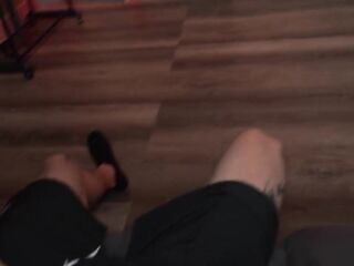 Hot brunette hair stepsister ends up getting screwed by her athletic stepbrother during the time that thinking it's VR