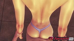 Hot Redhead Gwen in bikini gets doggystyle fucked with big ass and oil