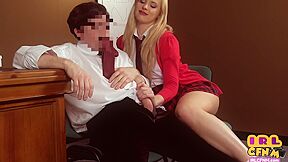 Cfnm College Uniform Amateur Porn Chick Tugging Prof