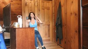 office belly teases milf pov