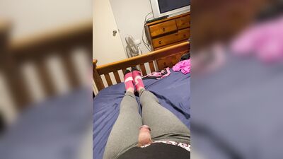 Playing in cute leggings