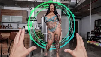 Curvy tattooed Asian MILF Connie Perignon pleasures Johnny Love