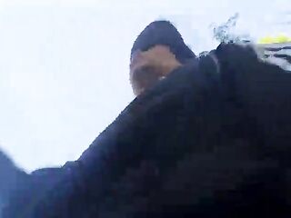Who will spot this twink in a ebony-and-white Adidas tracksuit, flashing his dick in public—going commando—and peeing into the river?