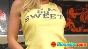 Naughty blonde with big tits loves anal and pussy play