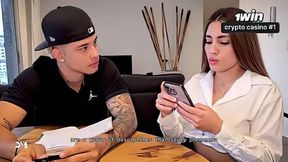 Danner Mendez and Paula Rojas fever up the hottest XXX porn with my classmate at home.