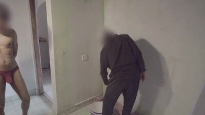 Honey guy shows off his dick to young worker