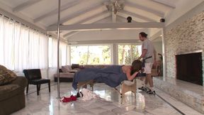 Big natural tit Alex Chance gets massage and cock
