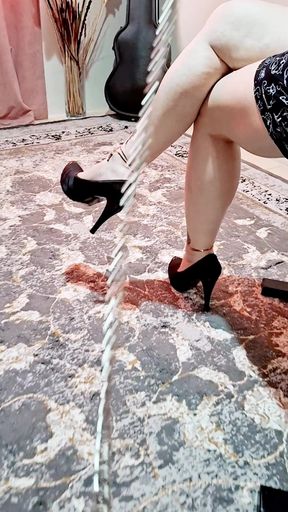 Part 3  Foot on His Back, Collar On, Laughing While I Humiliate My Slave
