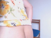 Excited watching porn and cumming