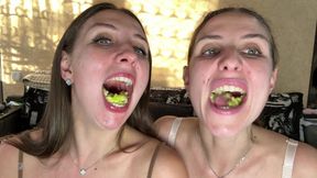 Raw Chew Bite Swallow Tease POV