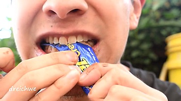 Chocolate on the teeth