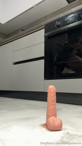 Dominant Play With a Sex Toy on the Floor