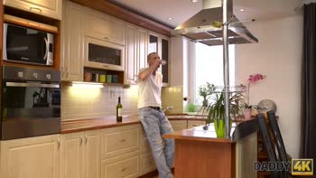 Daddy's Secret: Tall Dad Seduces Son's Teenage Girlfriend