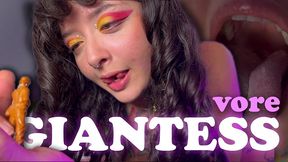 the tender giantess just wants to protect you... inside her stomach? vore