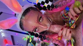 Bassline Bunny Christina Sage Takes Easter Cream! - Video