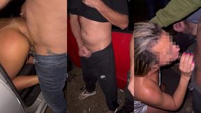parte 2 - dogging com direito a dp no meio da rua. tudo isso na ilha e no final varios gozando bastante leitinho na minha boca. esposa puta corno feliz!