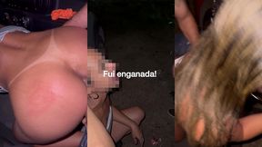 parte 2 - dogging com direito a dp no meio da rua. tudo isso na ilha e no final varios gozando bastante leitinho na minha boca. esposa puta corno feliz!