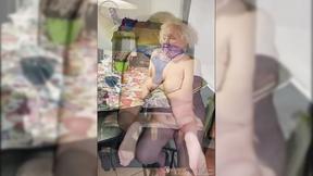 ”OMAGEIL Pulled out wrinkled breasts of old grandmothers on the bed”