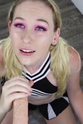 Cheerleader JOI and POV blowjob