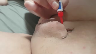 Mistress Me By Super Gluing My Penis Into A Vagina