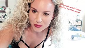 Blonde hotwife has multiple orgasms at home alone with new sex toy