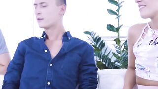 Step-Brother Surprises Girlfriend With A Wild Threesome