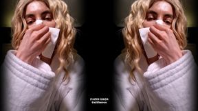 CAM GIRL IS BLOWING A NOSE - CHEAP LOSER PRICE