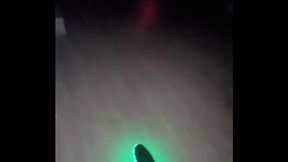 POV blonde raver slut rides cock and gets a creampie on the rooftop