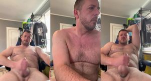Lunch Break Jerkoff Session with a Five Day Load