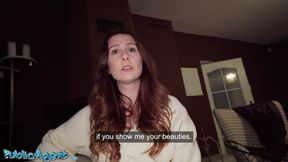 Public Agent - Big Tits British teacher Erin Moore POV blowjob and creampie from thick cock stranger