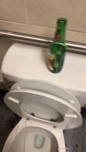 Pissing in the bathroom