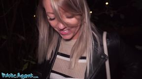 Public Agent - Blonde French girl caught masturbating in street fast hard fuck POV blowjob