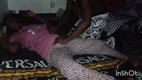 Sneaked into Amateur real life room and punished her pussy