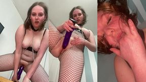 chav slut eliza smoke strips & fucks herself