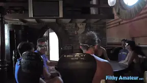Two hungry widows find cock at the filthiest club