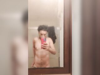 Stripped man in advance of shower ????