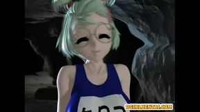 Sexy 3D Hentai Babe With Nice Tits Fights Hot Monster For Pleasure