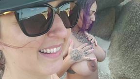 pelados na praia nudista.