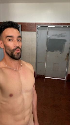 Walking Around Naked on a Sport Facility