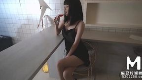 Asian slutty tenant seduces young man and gets lubed and fucked hard